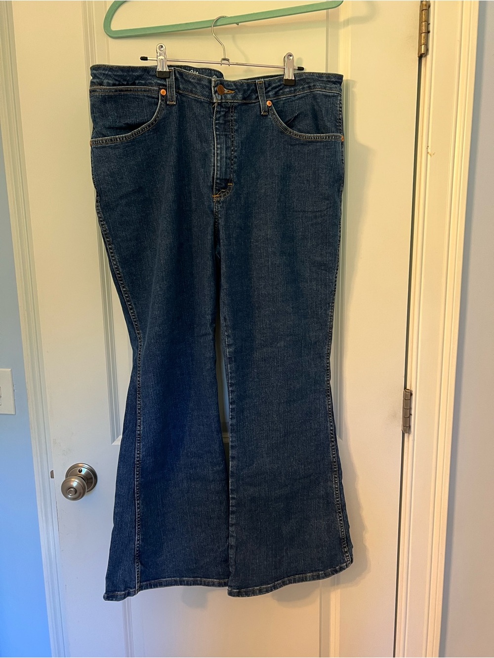 Women's Dark Blue Flared Jeans ModCloth Wrangler collab